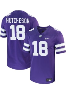 Hudson Hutcheson  Nike K-State Wildcats Purple NIL Game Football Jersey
