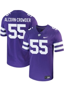 Malcolm Alcorn-Crowder  Nike K-State Wildcats Purple NIL Game Football Jersey