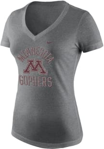 Nike Minnesota Golden Gophers Womens Grey Triblend Short Sleeve T-Shirt
