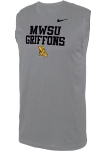 Nike Missouri Western Griffons Mens Grey Legend Arch Mascot Short Sleeve Tank Top