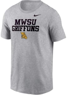 Nike Missouri Western Griffons Grey Legend Arch Mascot Short Sleeve T Shirt