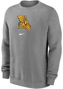 Nike Missouri Western Griffons Mens Grey Club Fleece Arch Mascot Long Sleeve Crew Sweatshirt