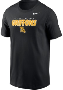 Nike Missouri Western Griffons Black Legend Script Mscot Short Sleeve T Shirt