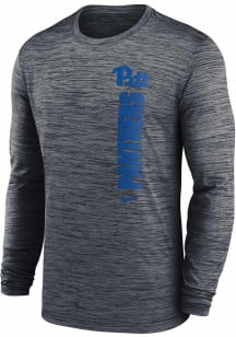 Nike Pitt Panthers Grey Sideline Velocity Long Sleeve T-Shirt