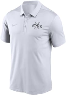 Nike Iowa State Cyclones Mens White Varsity Whiteout Short Sleeve Polo