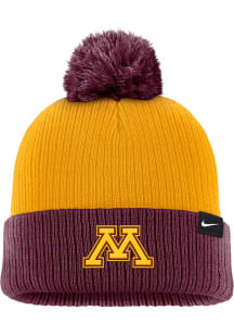 Nike Minnesota Golden Gophers Maroon Peak Cuff Pom Mens Knit Hat