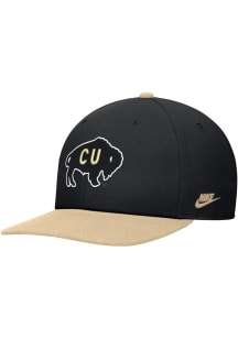 Nike Colorado Buffaloes Black Colorblock Pro Flat Bill Mens Snapback Hat