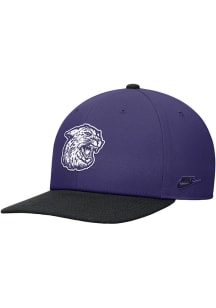 Nike K-State Wildcats Purple Colorblock Pro Flat Bill Mens Snapback Hat