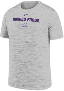 Nike TCU Horned Frogs Youth Grey Velocity Short Sleeve T-Shirt