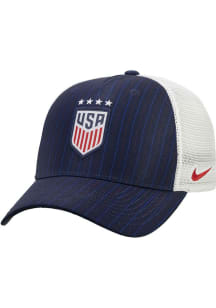 Nike USWNT Printed 5-Panel Rise Trucker Adjustable Hat - Navy Blue