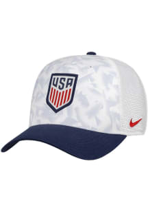 Nike USMNT Printed Patch 5-Panel Rise Trucker Adjustable Hat - White