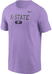 Nike K-State Wildcats Lavender Wordmark Logo Pill Short Sleeve T Shirt