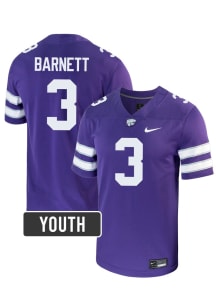 Blake Barnett K-State Wildcats Youth Purple Nike NIL Game Football Jersey