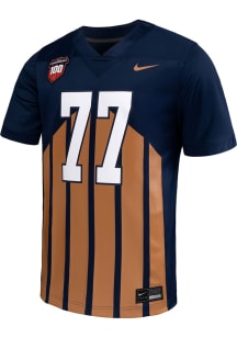 Nike Illinois Fighting Illini Navy Blue Throwback Football Jersey