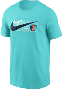 Nike KC Current Teal Swoosh Jersey Hook Short Sleeve T Shirt