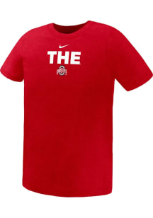 Nike Ohio State Buckeyes Boys Red Cotton Short Sleeve T-Shirt