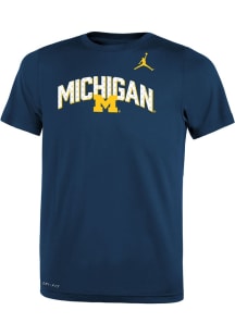 Nike Michigan Wolverines Boys Blue SL Legend Team Issue Short Sleeve T-Shirt