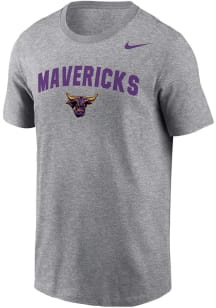 Nike Minnesota State Mankato Mavericks Grey Heather Arch Mascot Short Sleeve T Shirt