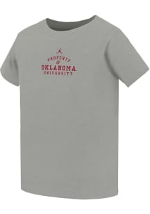 Nike Oklahoma Sooners Toddler Grey Cotton Short Sleeve T-Shirt