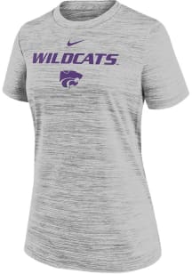 Nike K-State Wildcats Womens Grey Velocity T-Shirt
