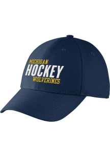 Nike Michigan Wolverines Mens Blue Swoosh Flex Flex Hat