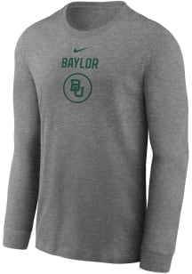 Nike Baylor Bears Grey Practice Dri-FIT Long Sleeve T-Shirt