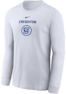 Nike Creighton Bluejays White Practice Dri-FIT Long Sleeve T-Shirt