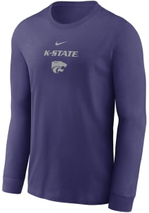 Nike K-State Wildcats Purple Practice Dri-FIT Long Sleeve T-Shirt