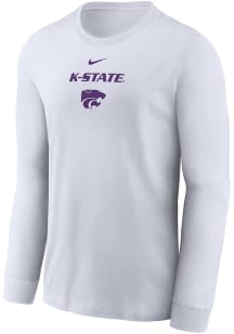 Nike K-State Wildcats White Practice Dri-FIT Long Sleeve T-Shirt