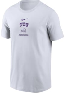 Nike TCU Horned Frogs White Team Short Sleeve T Shirt