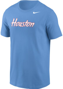 Nike Houston Cougars Flat Name Short Sleeve T Shirt - Houston Blue
