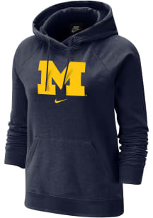 Nike Michigan Wolverines Womens Blue Logo Varsity Hooded Sweatshirt