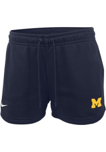 Nike Michigan Wolverines Womens Blue Essential Shorts
