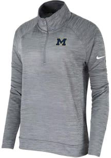 Nike Michigan Wolverines Womens Grey Pacer Qtr Zip Pullover