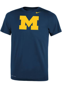 Nike Michigan Wolverines Youth Blue Primary Short Sleeve T-Shirt