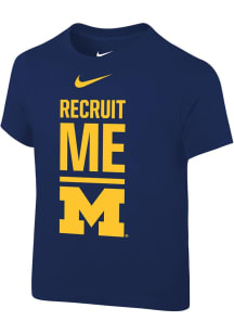 Nike Michigan Wolverines Toddler Blue Recruit Short Sleeve T-Shirt