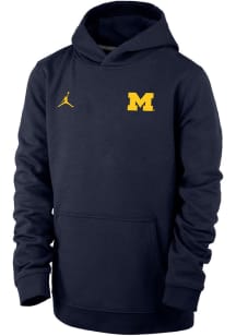 Nike Michigan Wolverines Youth Blue Primary Long Sleeve Hoodie