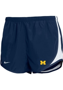 Nike Michigan Wolverines Girls Blue Primary Tempo Shorts
