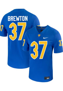 Davin Brewton   Pitt Panthers Blue Football Name And Number Football Jersey