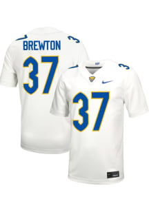 Davin Brewton   Pitt Panthers White Football Name And Number Football Jersey