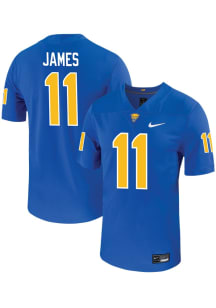 Nick James   Pitt Panthers Blue Football Name And Number Football Jersey