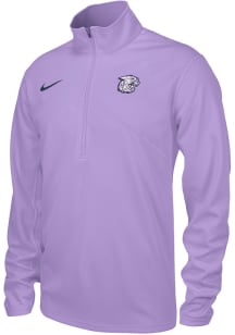 Nike K-State Wildcats Mens Lavender Training Vintage Mascot Long Sleeve Qtr Zip Pullover