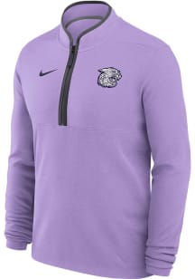 Nike K-State Wildcats Mens Lavender Dri-FIT Victory Vintage Mascot Long Sleeve Qtr Zip Pullover