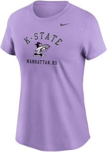 Nike K-State Wildcats Womens Lavender Core Short Sleeve T-Shirt