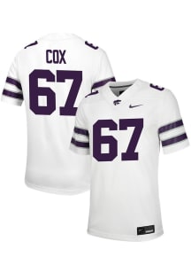 Logan Cox  Nike K-State Wildcats White Football Game Football Jersey