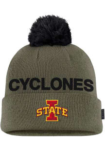 Nike Iowa State Cyclones Green 2025 Military Appreciation Peak Beanie Mens Knit Hat