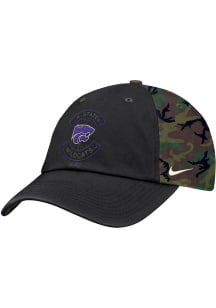 Nike K-State Wildcats 2025 Military Appreciation Club Cap Adjustable Hat - Black