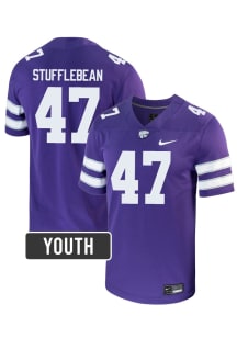 Cody Stufflebean K-State Wildcats Youth Purple Nike NIL Game Football Jersey