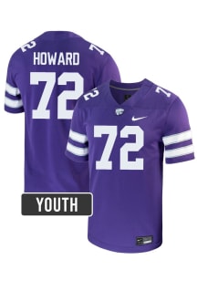 Ryan Howard K-State Wildcats Youth Purple Nike NIL Game Football Jersey