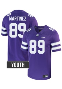 Zayden Martinez K-State Wildcats Youth Purple Nike NIL Game Football Jersey